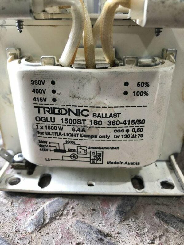 Tridonic OGLU 1500ST 160 380-415/50 ULTRA-LIGHT Lamp Ballast 1500W 6.4A - Image 5