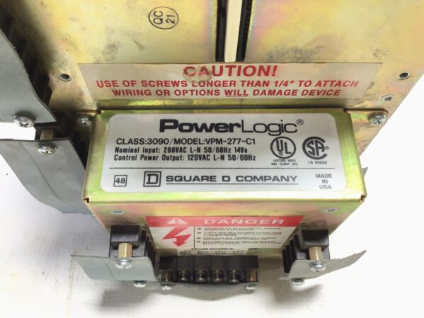 Square D PowerLogic VPM-277-C1 Circuit Monitor 288VAC 120VAC - Image 7