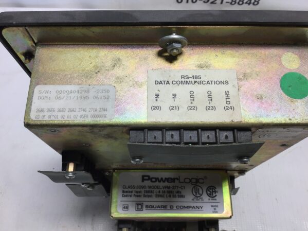 Square D PowerLogic VPM-277-C1 Circuit Monitor 288VAC 120VAC - Image 4