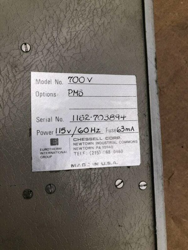 Chessell Corp. 700V VINTAGE Boiler Drum Level Controller 115V 60Hz 0-15lbs/hr - Image 6