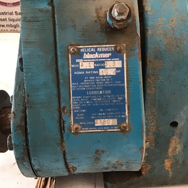 Blackmer A.1 Inline Helical Gear Speed Reducer 3.3:1 AGMA 19.4 - Image 6