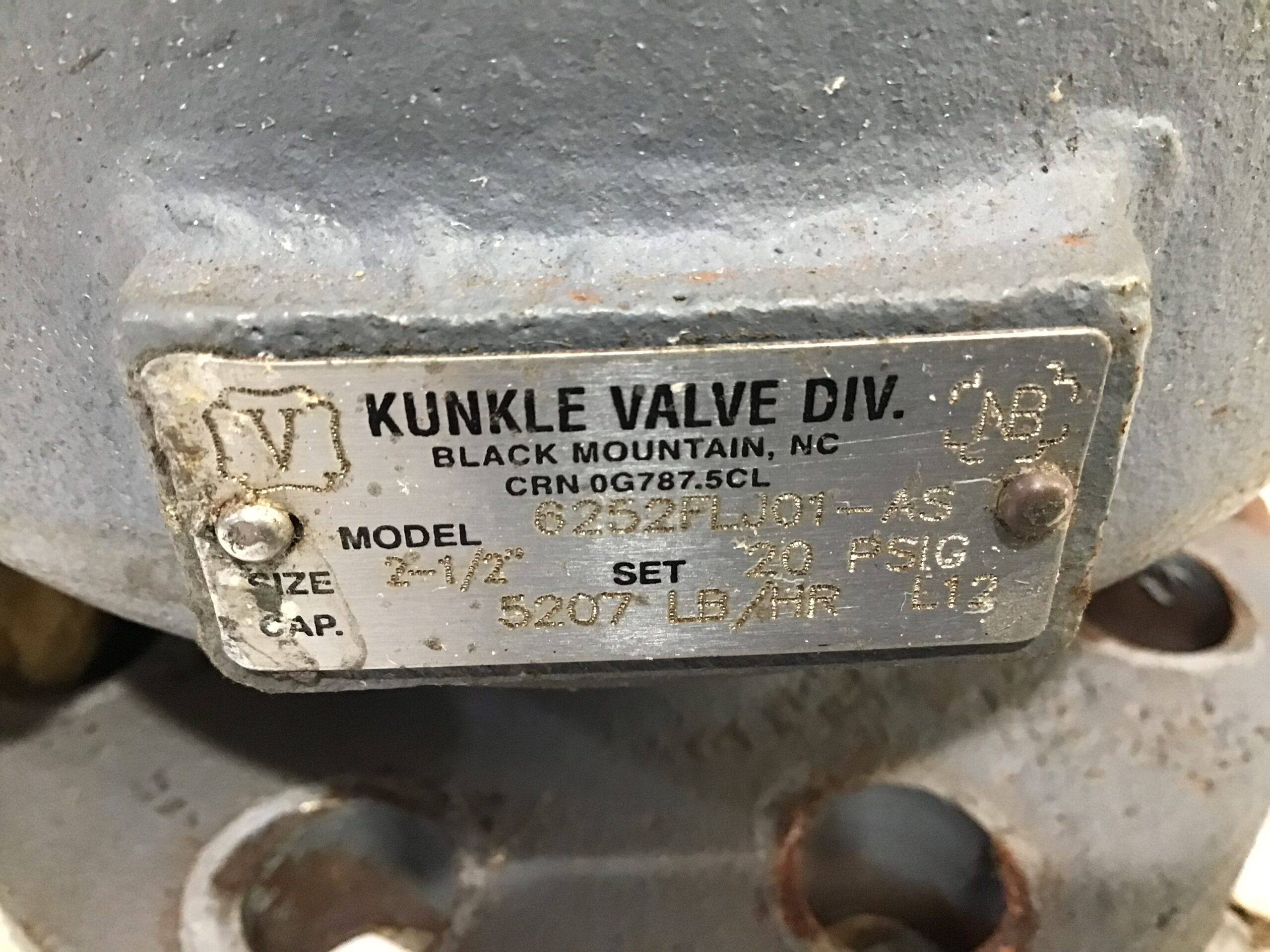 Kunkle Valve 6252FLJ01AS 21/2″ Flgd Iron Body Pressure Relief Valve