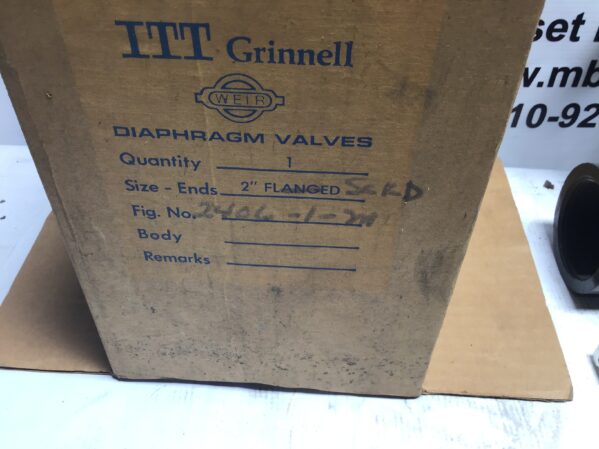 ITT Grinnell 2" Flanged Diaphragm New Threaded Valves 15Lbs