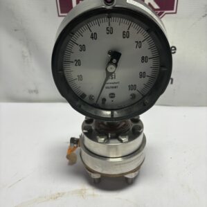 Ametek Pressure Gauge Tantalum Diaphragm flourolube 100 psi