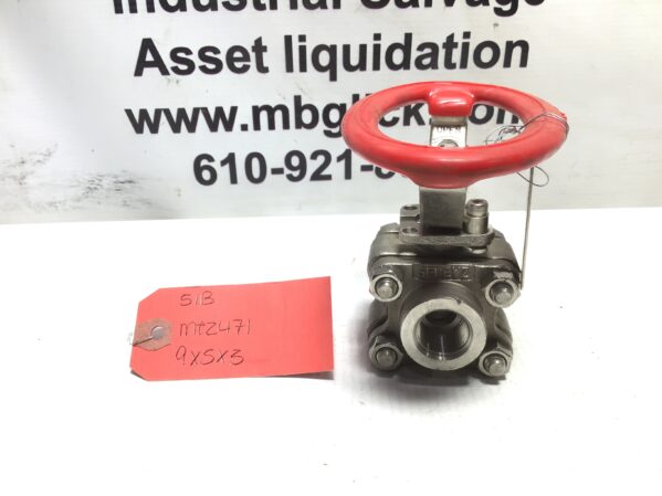 1/2 8450 02 FS OVL Y90 M2 CF8M Stainless Ball Valve 1500 WOG Oval Handle