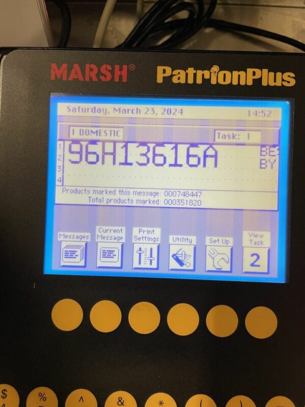 Marsh Printer MARSH 29902 VideoJet PatrionPlus Barcode Label Printer Operator ...