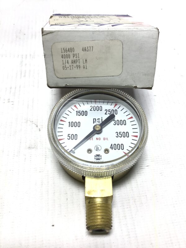 Ametek 156480/153256 4000PSI/1000PSI Pressure Gauge (Lot of 2) MULTI SIZE - Image 3