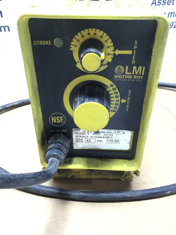 LMI Milton Roy #P131-392SI Electronic Metering Pumps GPH .42 / PSI 110 