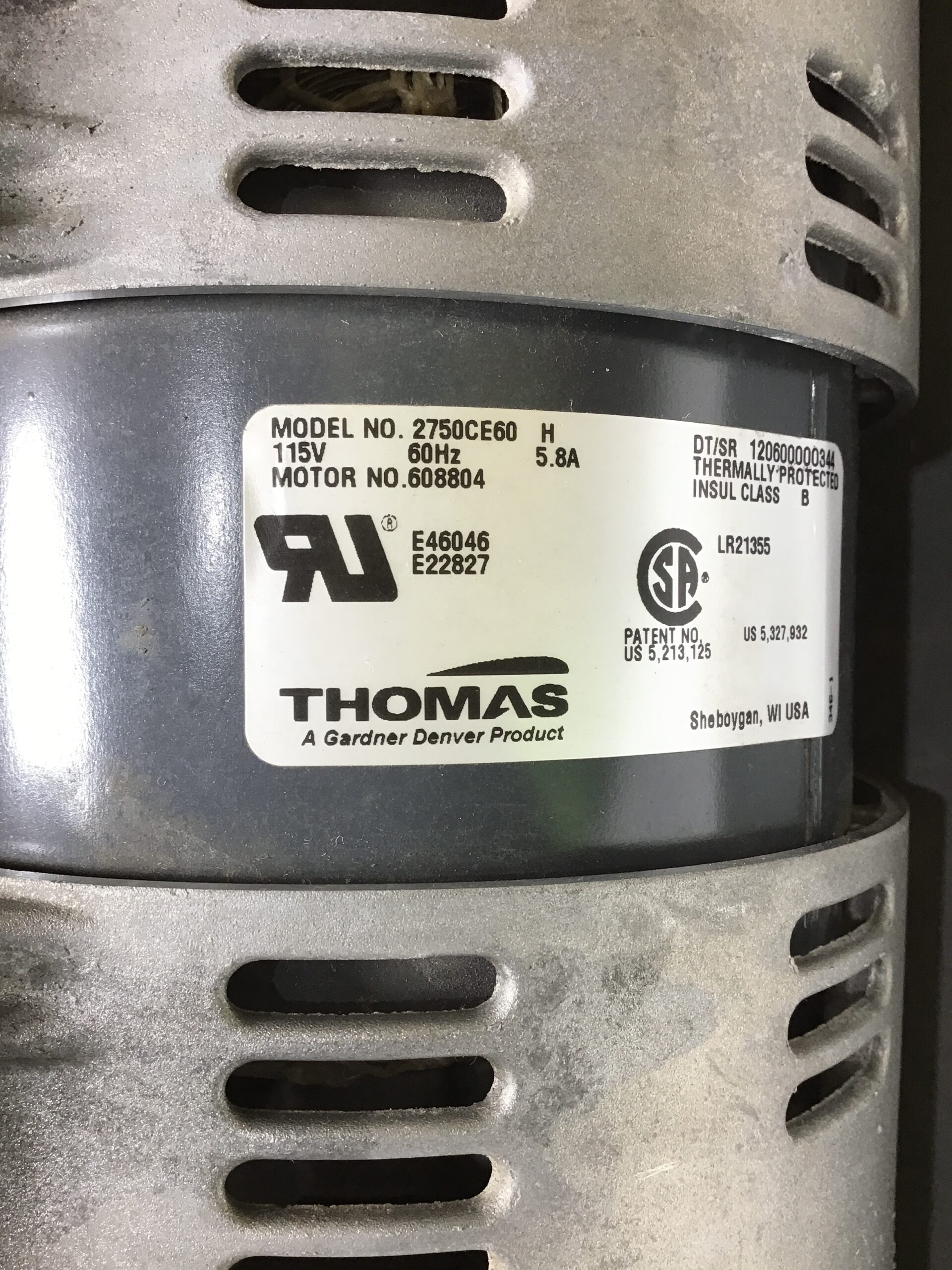 thumbnail image 2 of Thomas 010CA26 Replacement Pump/Motor – Mini Piston Air Compressor, 115v 2 of 5