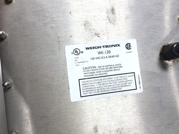 Weigh-Tronix WI-130 Scale Indicator Weight Display Data Controller 120VAC 0.5A 50/60Hz - Image 7