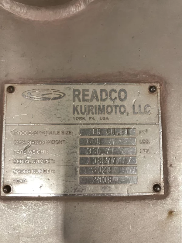 Readco 10cu ft Stainless Steel Mixing Tank for Readco CBM 2010 Batch Mixer - Image 5