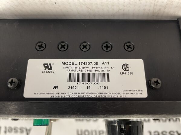 LEESON Speedmaster 174307.00 A11 DC Motor Speed Controller 0-90/180V -NIB - Image 3