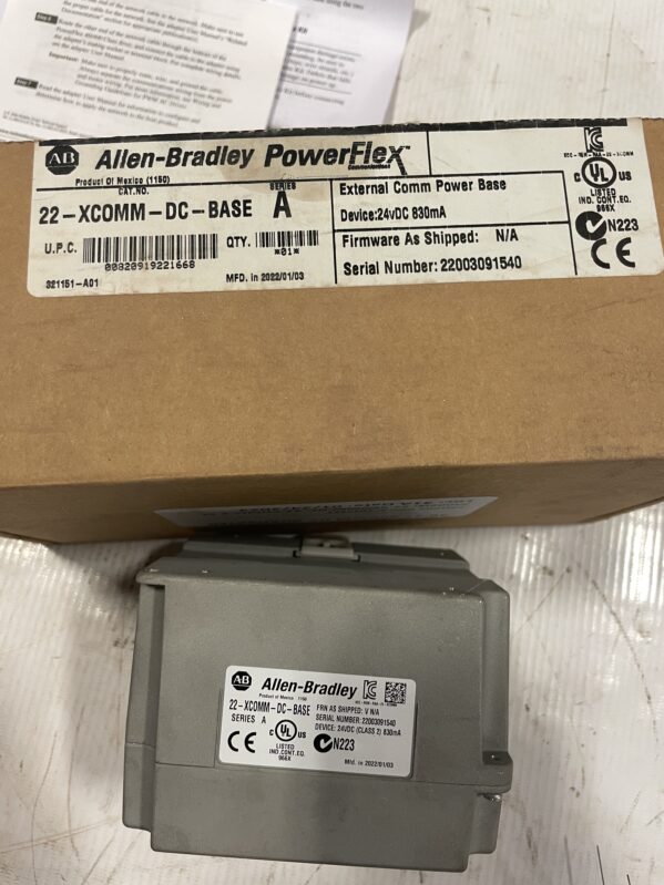 Allen-Bradley Powerflex 22-XCOMM-DC-BASE Ser A External Power Base 24VDC -NIB - Image 3