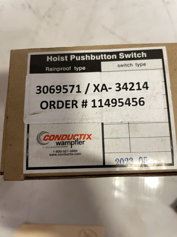 Conductix XA-34214 2-Button Hoist Pushbutton Pendant Switch 120/240V -NIB - Image 2