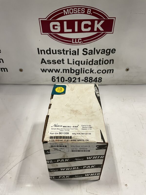 Nasco Whirl-Pak B01339 4oz Sample Bag 99100146 -NIB of 500