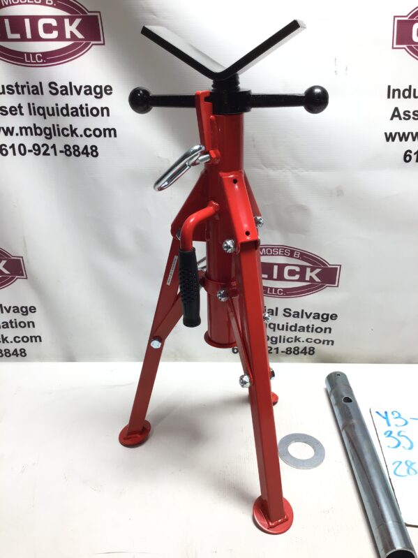 Ridgid Portable V-Head Folding Pipe Jack Stand Adjustable Height