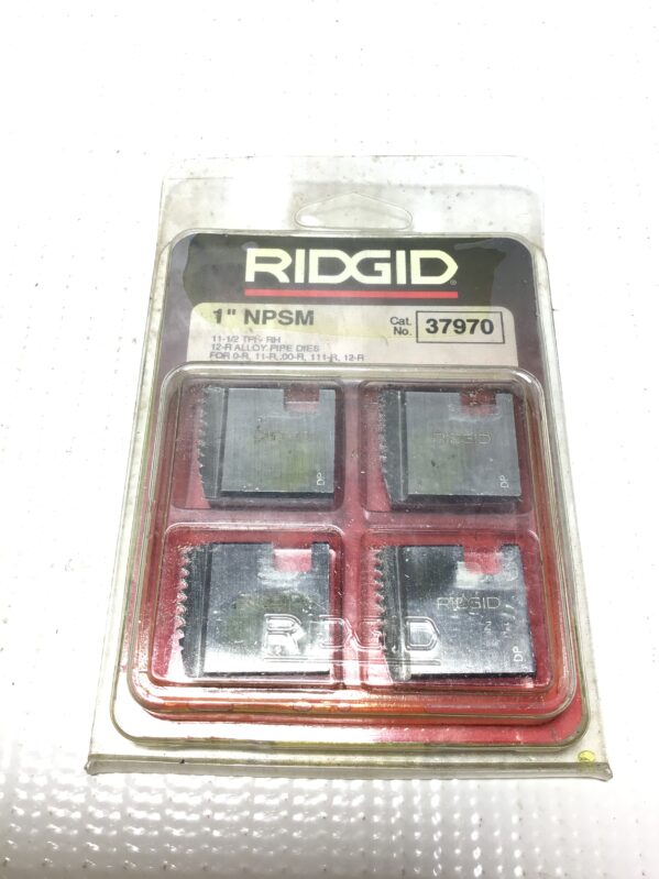 Ridgid 37970 Alloy Pipe Dies 1" NPSM 11-1/2TPI-RH for 0R/11R/00R/111R/12R/30A/31A Threaders