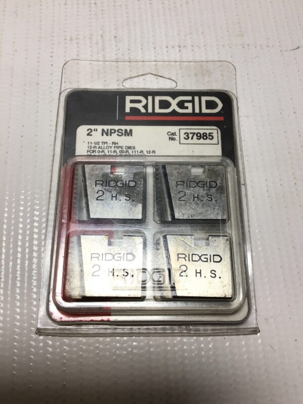 Ridgid 37985 Alloy Pipe Dies 2"NPSM 11-1/2TPI-RH for 0R/11R/00R/111R/12R/30A/31A Threaders