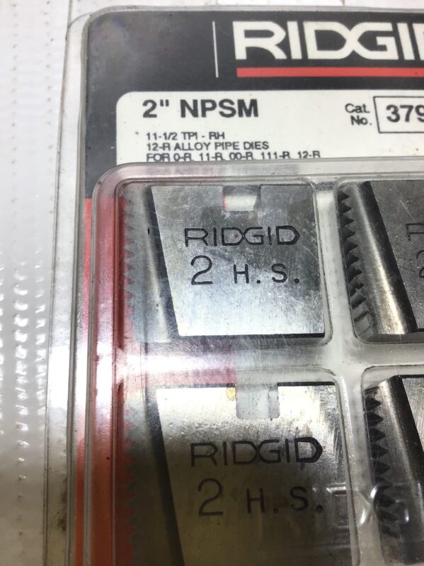 Ridgid 37985 Alloy Pipe Dies 2"NPSM 11-1/2TPI-RH for 0R/11R/00R/111R/12R/30A/31A Threaders - Image 2