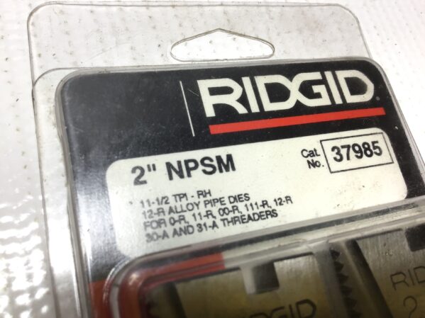 Ridgid 37985 Alloy Pipe Dies 2"NPSM 11-1/2TPI-RH for 0R/11R/00R/111R/12R/30A/31A Threaders - Image 3