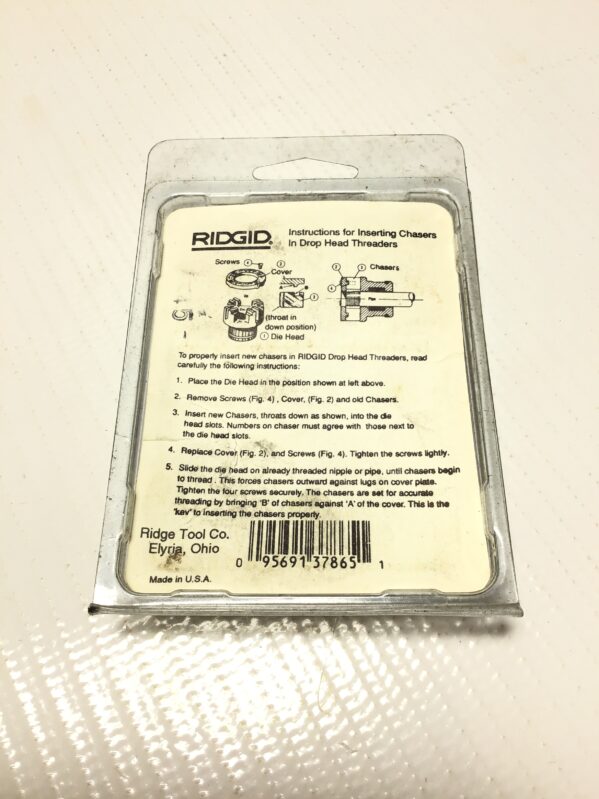 Ridgid 37865 HS Pipe Dies 3/8" NPT 18 TPI-RH For 0R/11R/00R/111-R/12R/30A/31A Threaders - Image 4