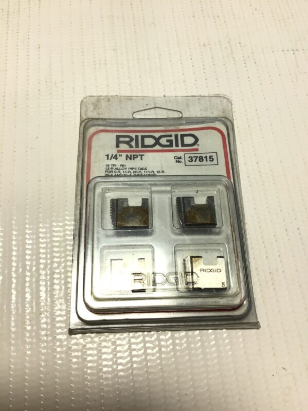 Ridgid 37815 12-R Alloy Pipe Dies 1/4" NPT 18 TPI-RH