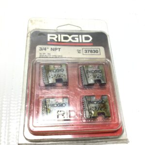 Ridgid 37830 12-R Alloy Pipe Dies 3/4" NPT 14 TPI-RH