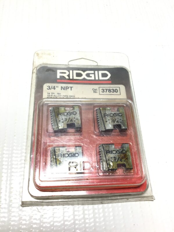 Ridgid 37830 12-R Alloy Pipe Dies 3/4" NPT 14 TPI-RH