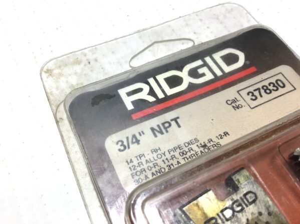 Ridgid 37830 12-R Alloy Pipe Dies 3/4" NPT 14 TPI-RH - Image 3