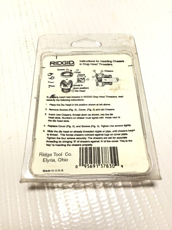Ridgid 37830 12-R Alloy Pipe Dies 3/4" NPT 14 TPI-RH - Image 4