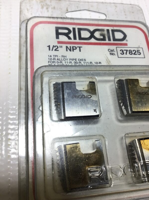 Ridgid 37825 12-R Alloy Pipe Dies 1/2" NPT 14 TPI-RH - Image 2