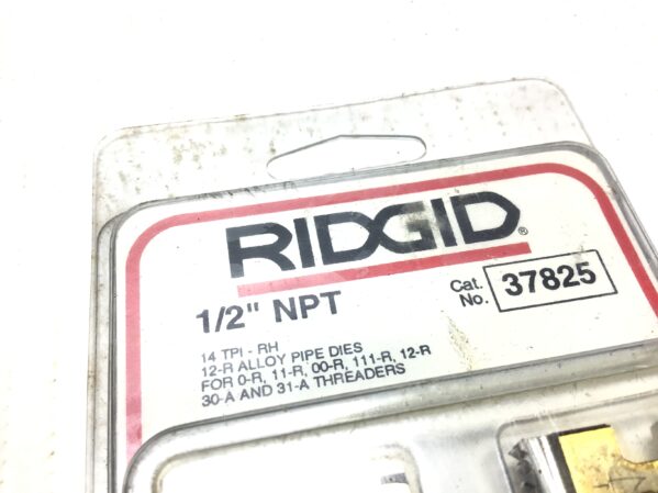 Ridgid 37825 12-R Alloy Pipe Dies 1/2" NPT 14 TPI-RH - Image 3