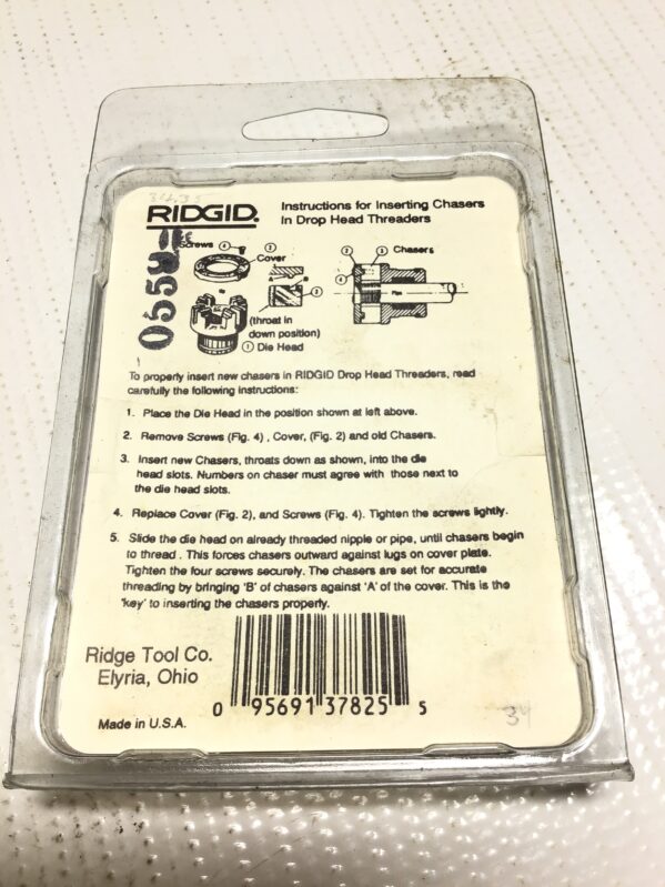 Ridgid 37825 12-R Alloy Pipe Dies 1/2" NPT 14 TPI-RH - Image 4