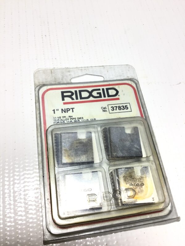 Ridgid 37835 12-R Alloy Pipe Dies 1" NPT 11-1/2 TPI-RH