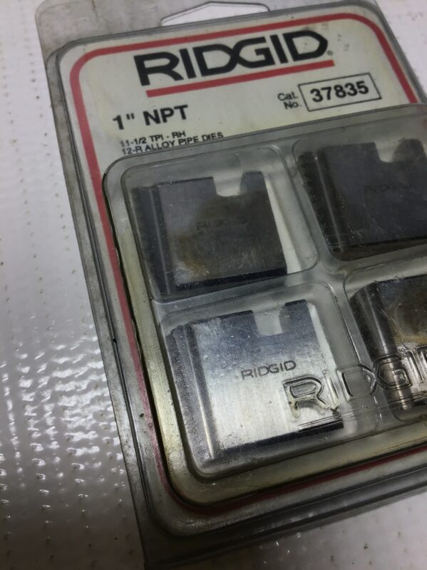 Ridgid 37835 12-R Alloy Pipe Dies 1" NPT 11-1/2 TPI-RH - Image 2