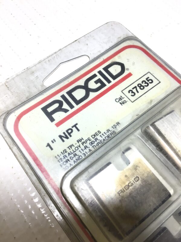 Ridgid 37835 12-R Alloy Pipe Dies 1" NPT 11-1/2 TPI-RH - Image 3