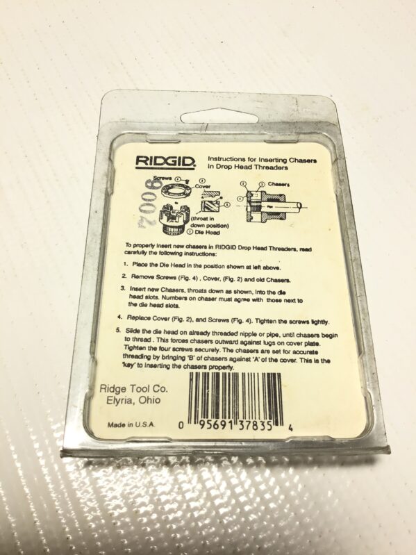 Ridgid 37835 12-R Alloy Pipe Dies 1" NPT 11-1/2 TPI-RH - Image 4
