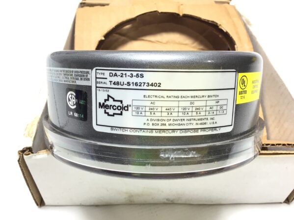 Mercoid DA-21-3-5S Differential Pressure Switch 60 PSIG - Image 7