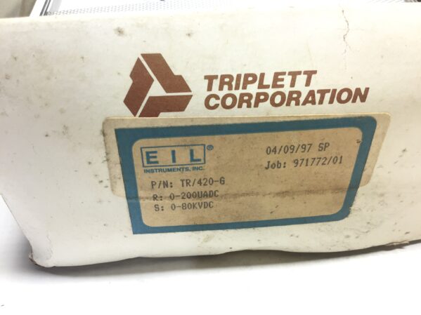 Triplett TR/420-G DC Volts Panel Meter 0-80KVDC 0-200UADC - Image 6