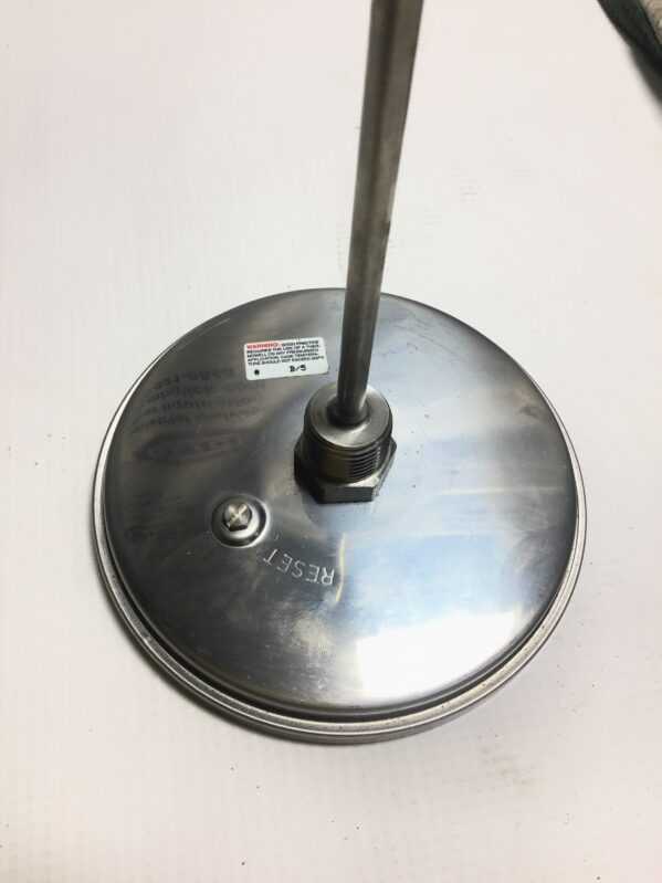 Weksler 5A0644CSX Thermometer 1/2" NPT 6" STEM 5" Face Bimetal 0-200°C Range - Image 3