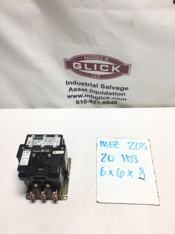 Square D DPA123 Contactor Class 8910 Series A 600Vac Max 120A 50/60Hz