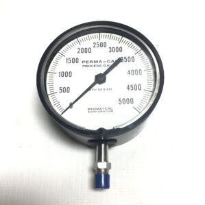 Perma-Cal 111NIB15A21 Test Pressure Gauge 0-5000 PSI 1/2 NPT Bottom Mount
