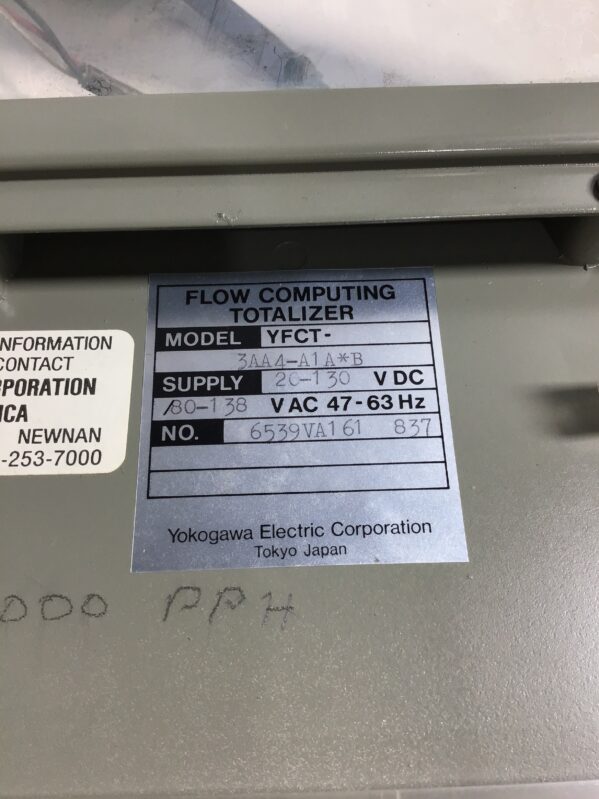 Yokogawa YFCT-3AA4-A1A Flow Computing Totalizer 20-130VDC 80-138VAC 47-63Hz - Image 7