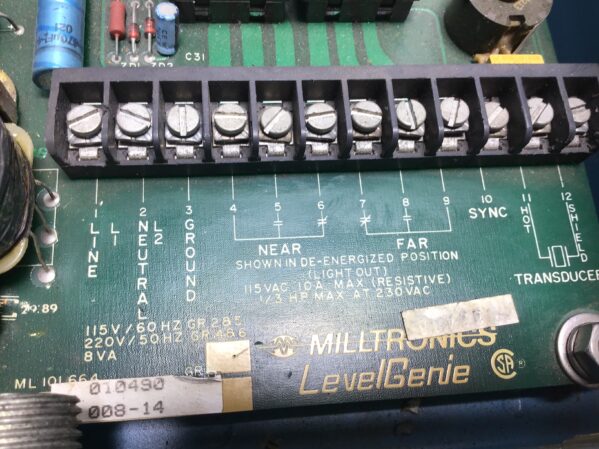 Miltronics MLI0L664 Micro Ranger Control Process Unit in Enclosure 115/220V 50/60Hz - Image 3