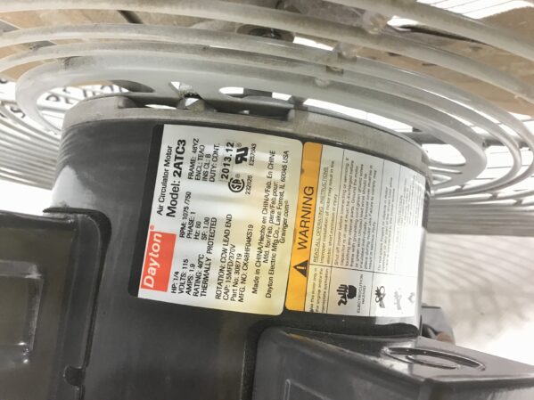 Dayton 1VCE7 - 2ATC3 Standard-Duty Industrial Fan 1075/750RPM 1Phase 60Hz 115V 1/4HP - Image 4