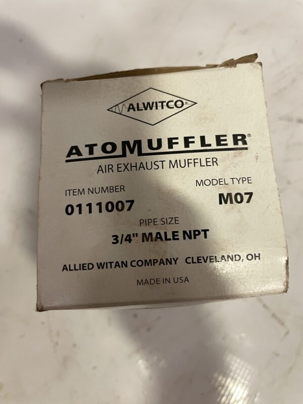 ALWITCO M07 Atomuffler Compressed Air / Pneumatic Exhaust Muffler 3/4” -NIB - Image 3