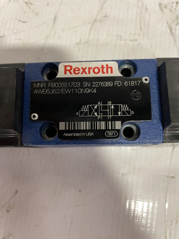 Rexroth R900551703 4WE6J62/EW110N9K4 Hydraulic Control Valve 4/3 5076psi - Image 6