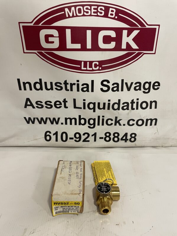 Apollo RVS52-50 1/2” Brass Safety Relief Valve 50psi 339 lb/hr 10512B50 -NIB