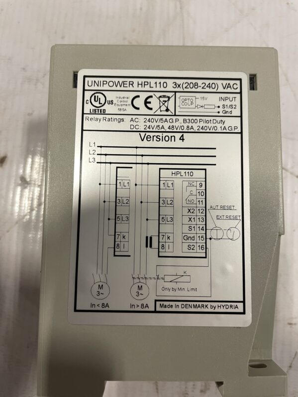 Unipower HPL110 Digital Motor Load Monitor 298-240VAC -NIB - Image 4