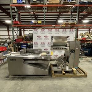 Rondo ZPMA610.A Sheeter & Rondofiller ZFGUM6.A 6-Piston Filler / Depositor 230V